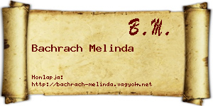 Bachrach Melinda névjegykártya